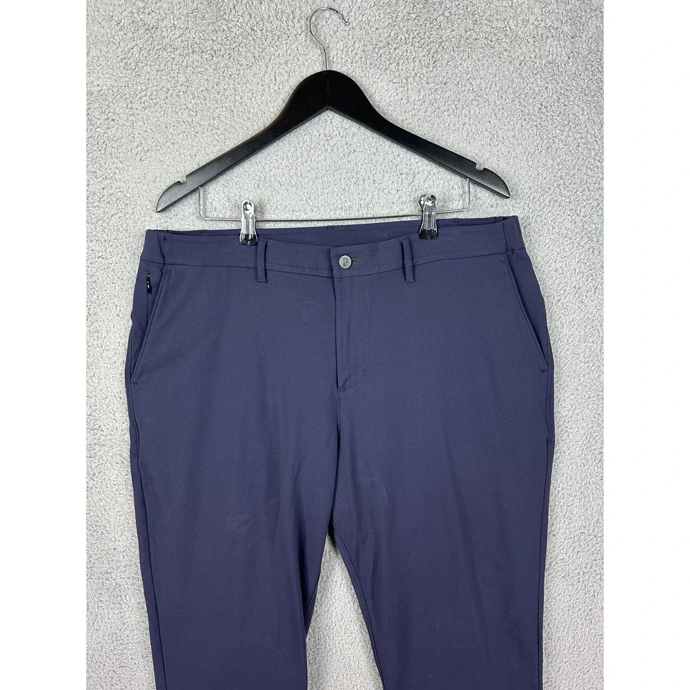 Public Rec Pants Mens 36x32 Blue Performance Stretch Golf Travel Athletic Chino